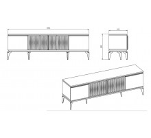 Тумба под ТВ Лоретто (Loretto) LORET-15pp+c