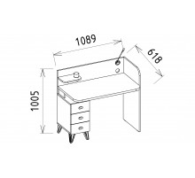 Письменный стол Менти (Menty) MENTY-14тp