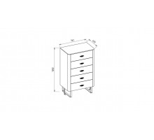 Комод высокий Миранте (Mirante) MINT-28